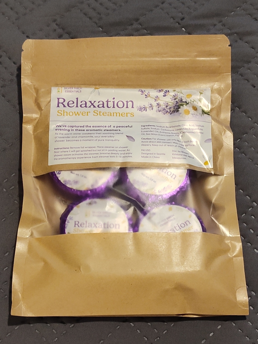 Relaxation Shower Steamers - Lavender Scented (Purple)